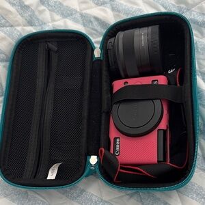 Canon eos m200 plus Vibrant Pink Digital Camera with Lens in Case